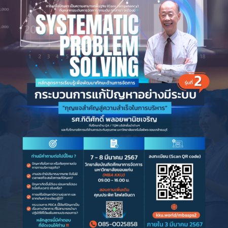 การพัฒนาทักษะด้านการจัดการ กระบวนการแก้ปัญหาอย่างมีระบบ (Systematic Problem Solving)